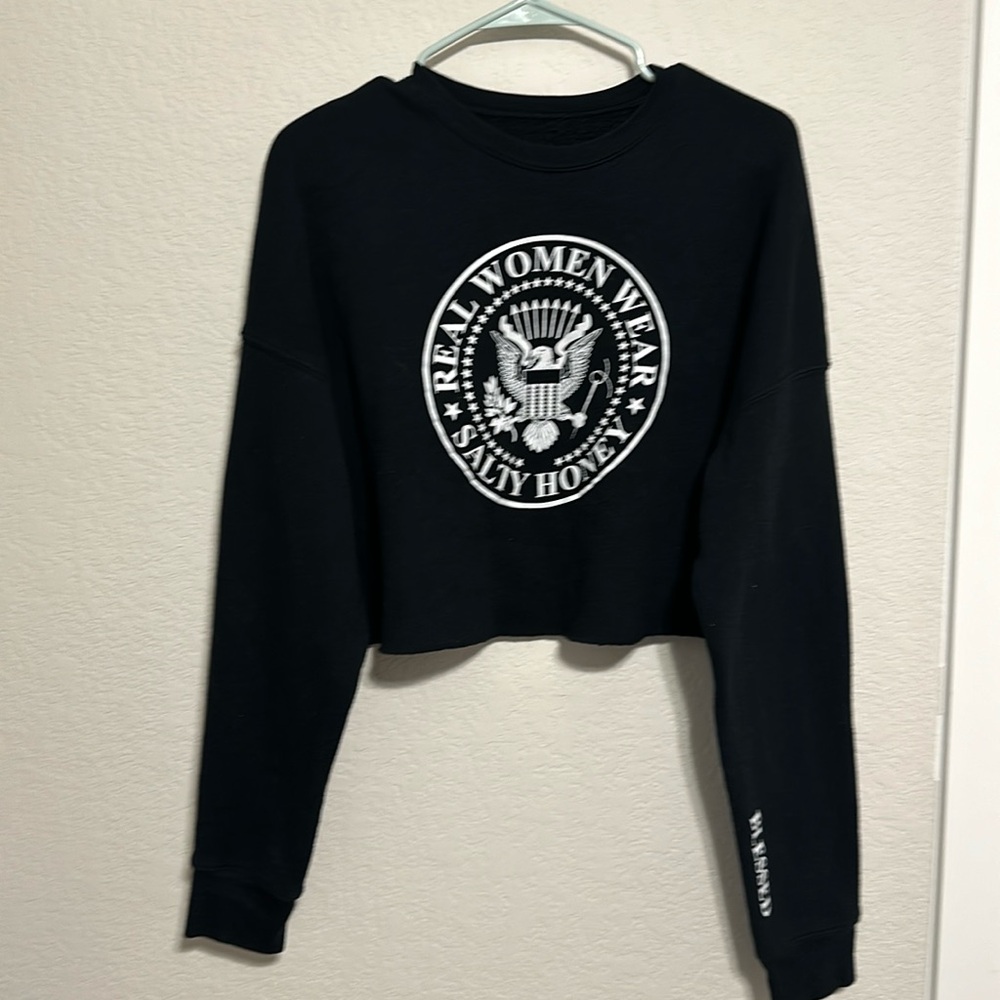 Salty Honey cropped crew sweatshirt